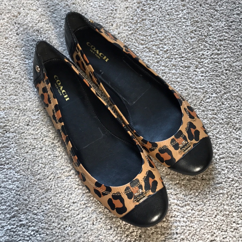 Coach Cheetah Flats